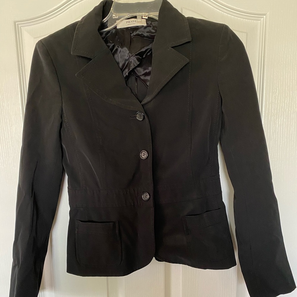 Prada women’s black jacket small - Picture 1 of 6